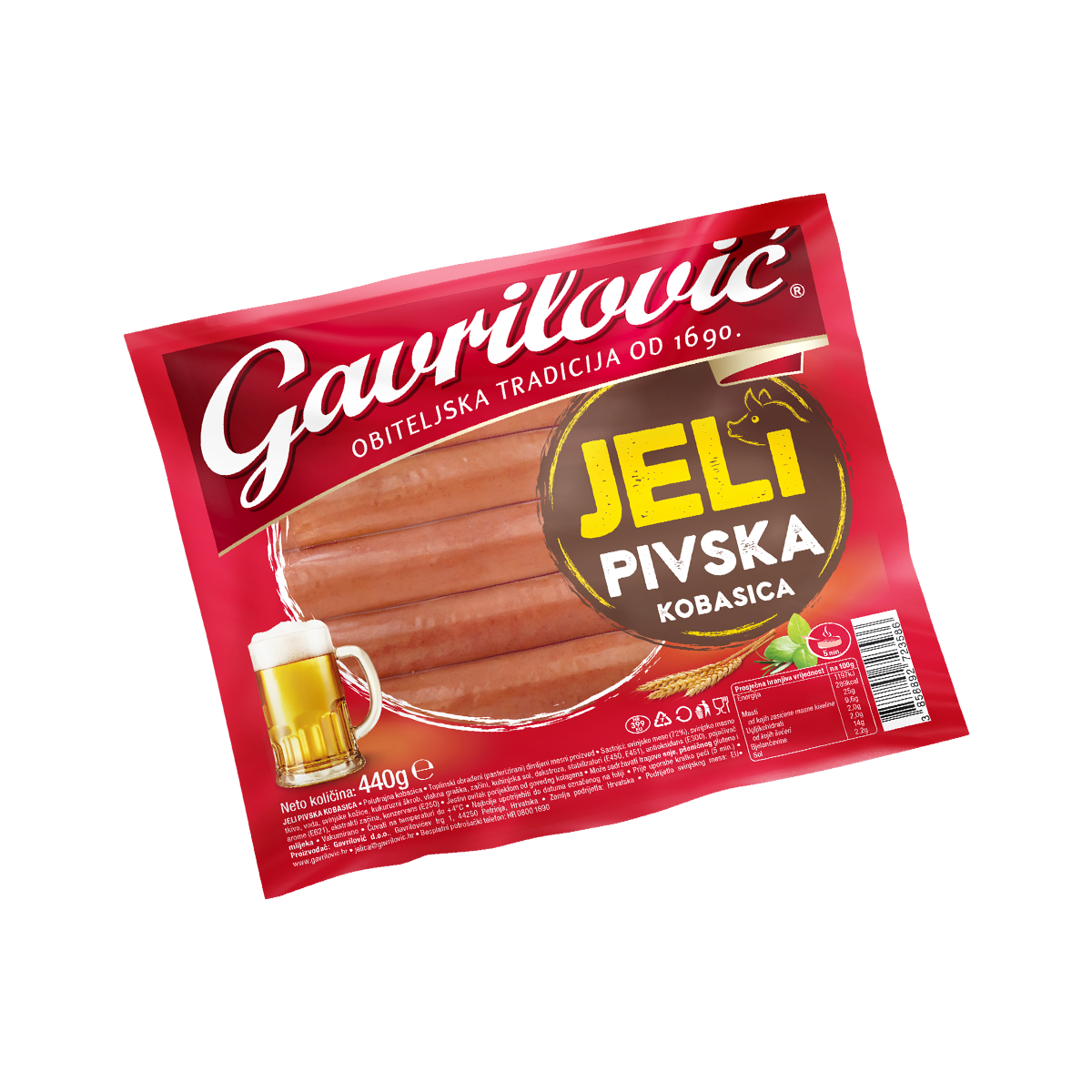 JELI Pivska kobasica 440g